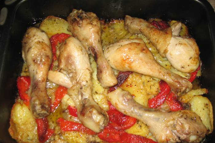 Muslos de pollo al horno con curry