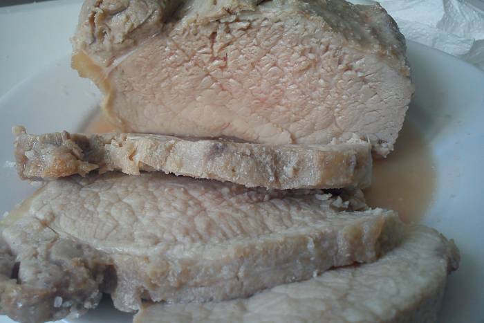 Lomo a la sal en microondas