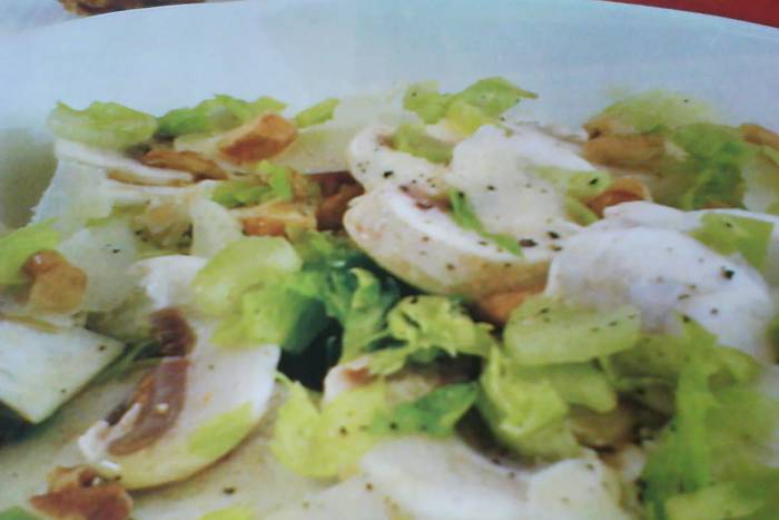 Ensalada templada de champiñones