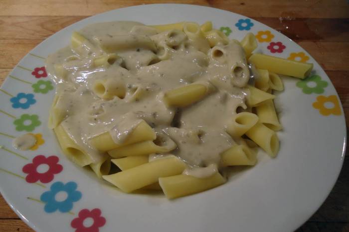 Macarrones al queso cabrales