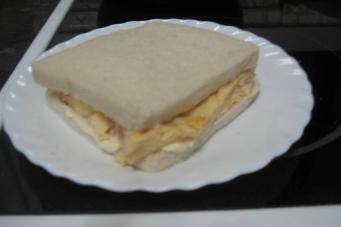 Mi sandwich de tortilla para la cena