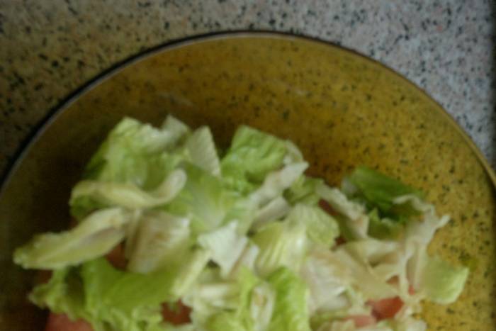 Ensalada de lechuga y sandia para itxaso