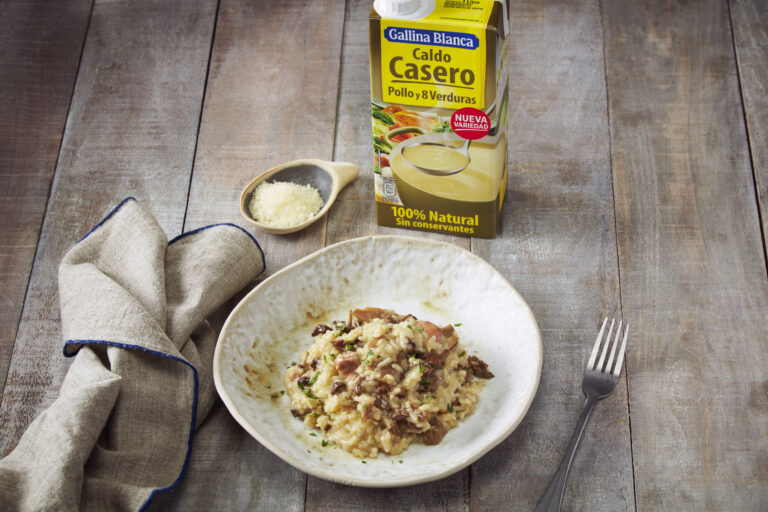 Risotto de setas y foie en Thermomix