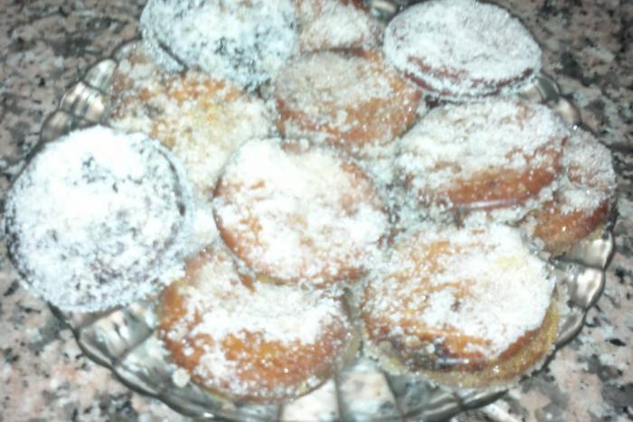 Galletas fritas con chocolate