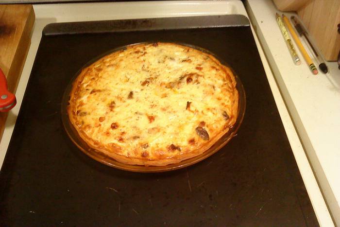 Quiche berenjenas y queso de cabra