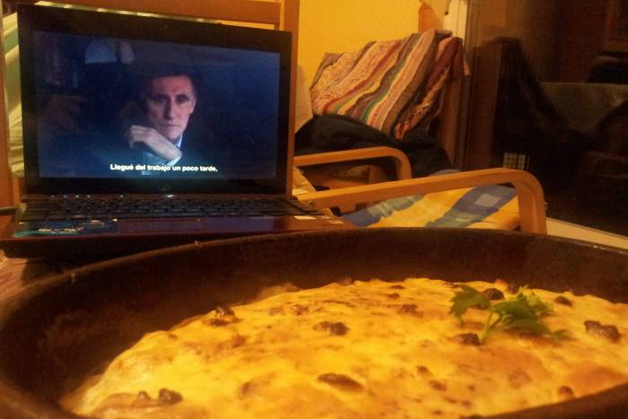 Lasaña de calabacín y jamón york