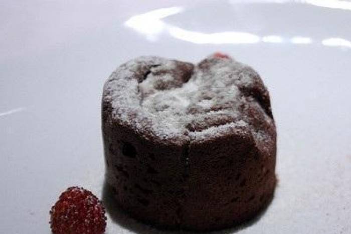 Coulant de chocolate en microondas