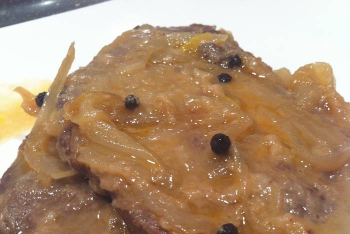 Lomitos de cerdo en salsa