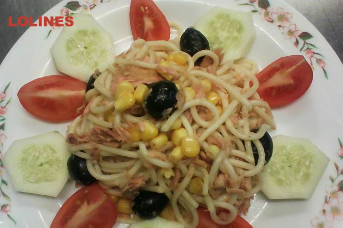 Espaguetis aliñados