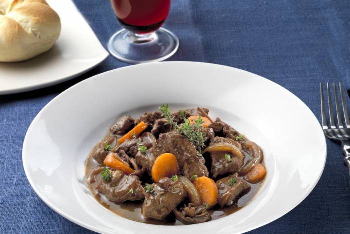 Ternera guisada con setas