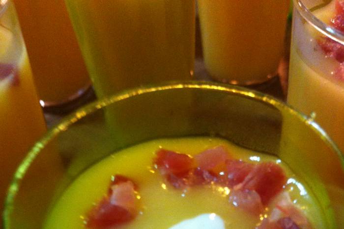 Chupitos de crema de calabaza