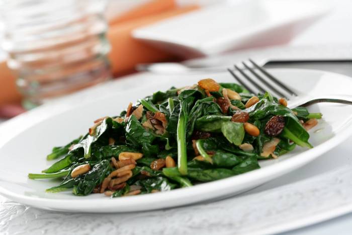 Espinacas a la catalana