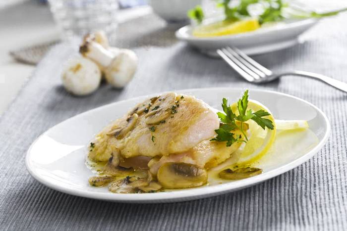 Filetes de Panga con Champiñones