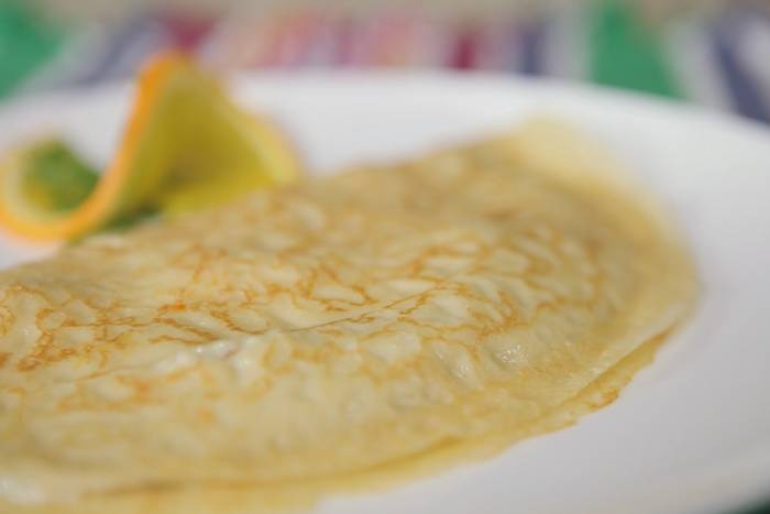Crepes de roquefort con nueces