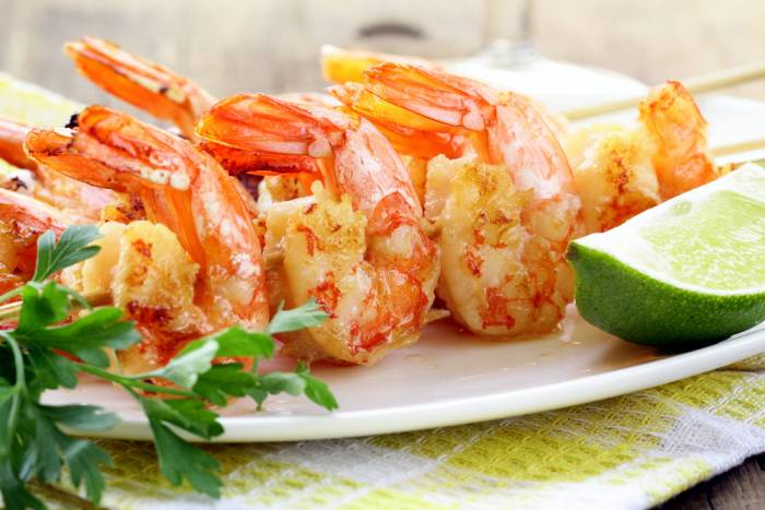 Langostinos a la parrilla