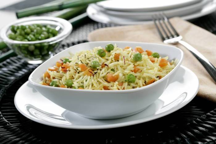 Arroz a la jardinera con azafrán