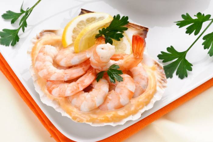 Los langostinos, bien limpios