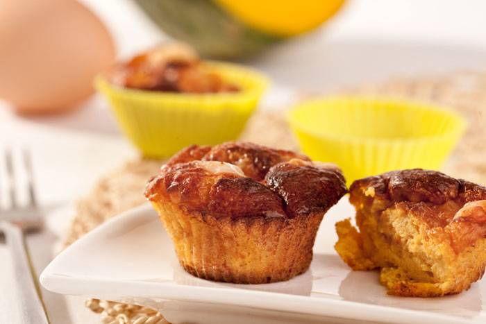 Magdalenas de calabaza y queso