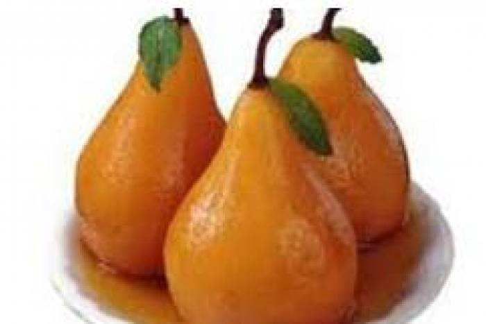 Peras al horno con miel de romero de la mielisima