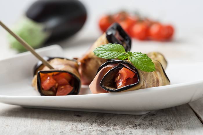 Rollitos de berenjena