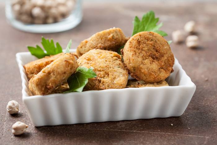 Falafel al horno con garbanzos