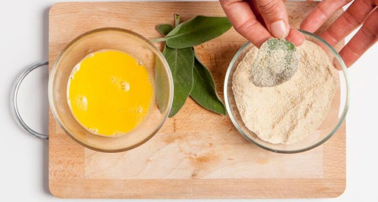 Doble rebozado de la salvia