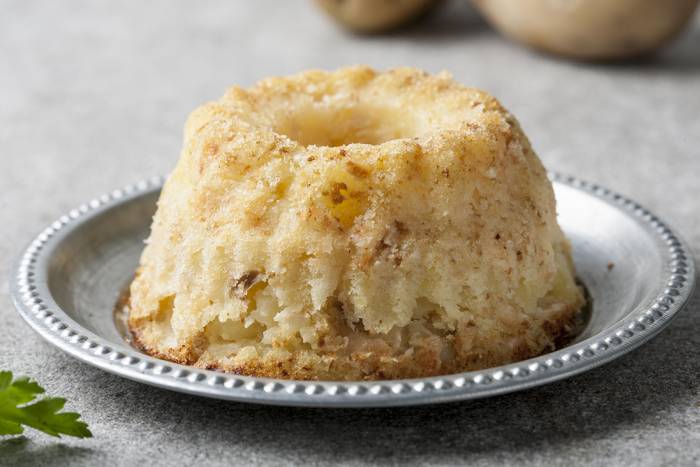 Pudín de patata y salmón