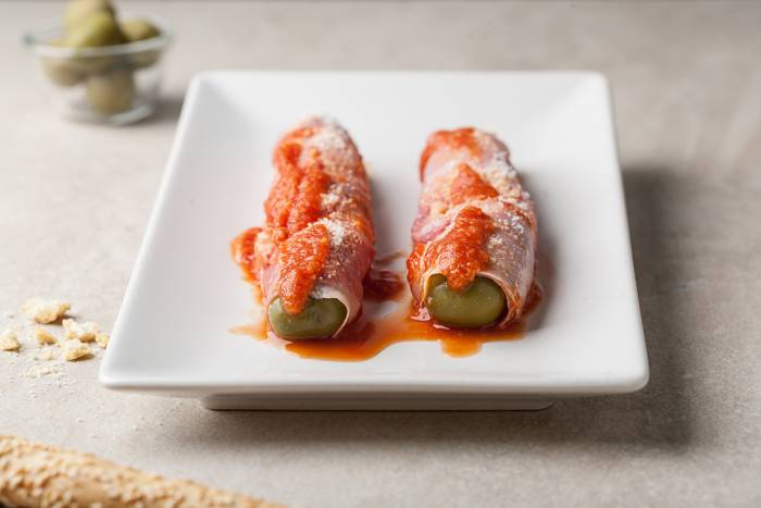 Rollitos de jamón cocido