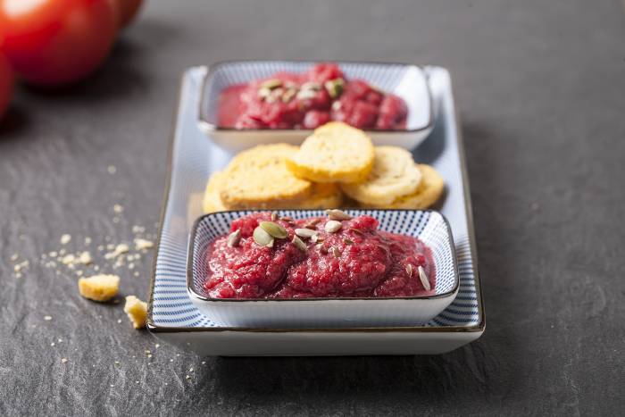 Paté de remolacha y tomate