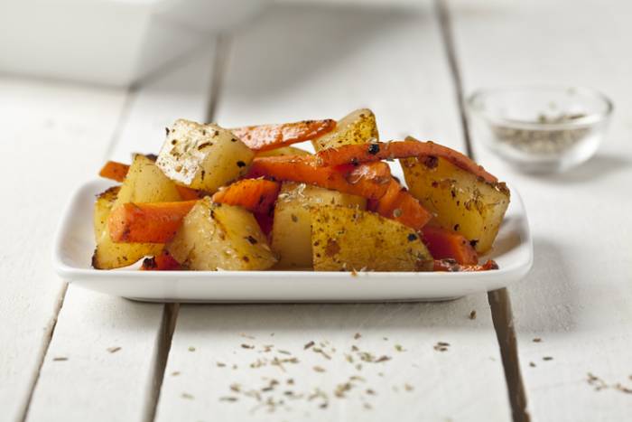 Patatas y zanahorias con hinojo