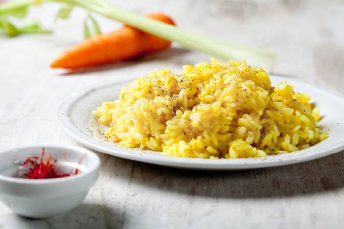 Risotto con azafrán