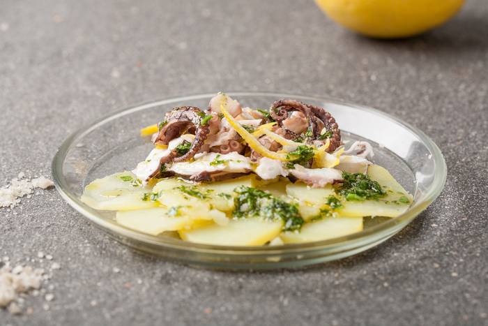 Carpaccio de pulpo y patata