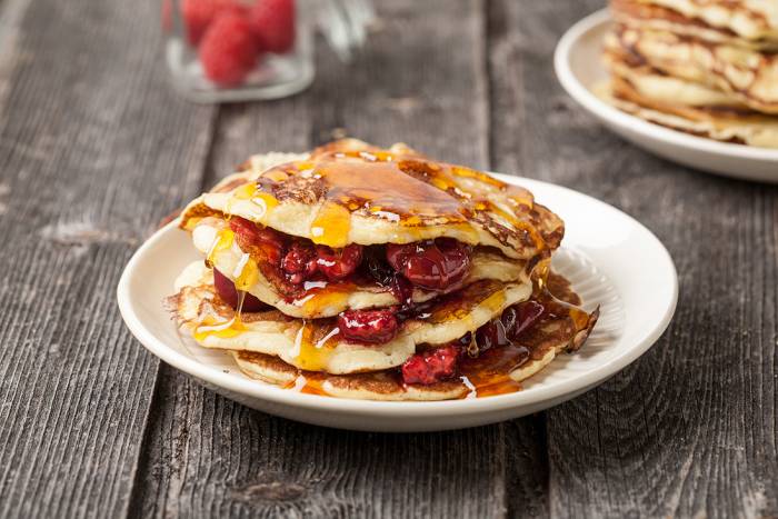 Crepes de frutos rojos