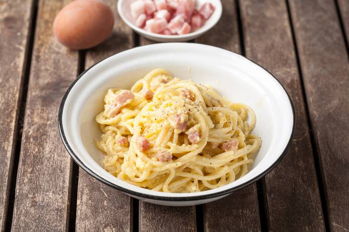 Espaguetis a la carbonara