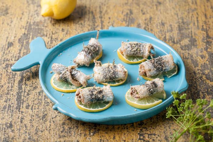 Sardinas al horno con limón