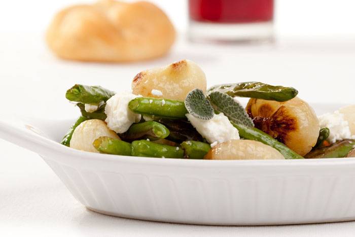 Judías verdes y cebollas estofadas