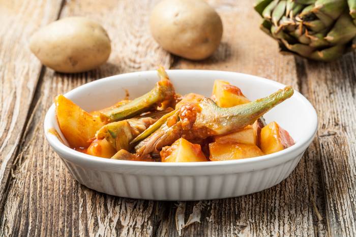 Alcachofas con patatas
