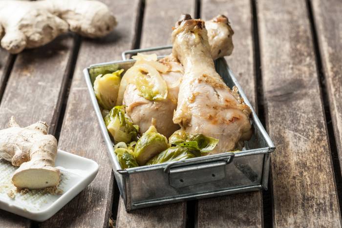 Pollo al jengibre