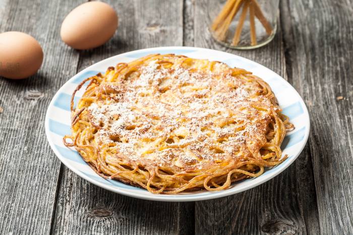 Tortilla de espaguetis