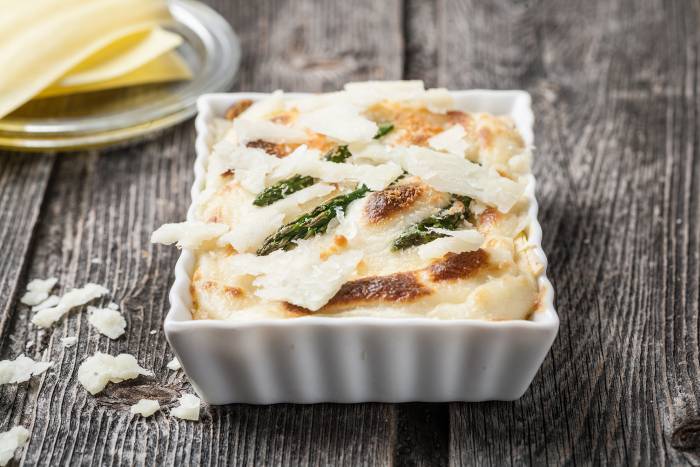 Lasaña de espárragos