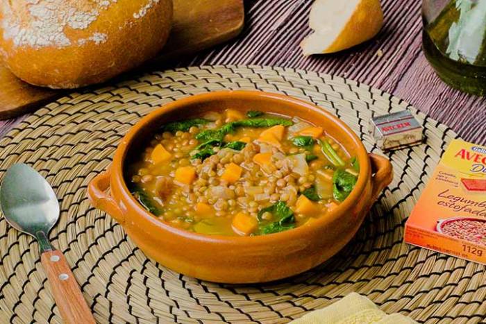 Lentejas con espinacas