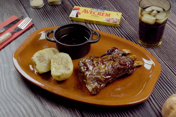 Costillas con salsa barbacoa