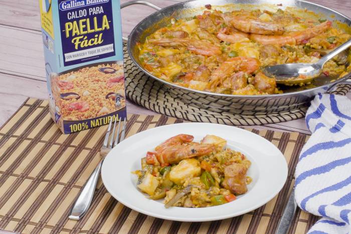 Paella mar y montaña