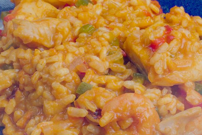 Paella de merluza