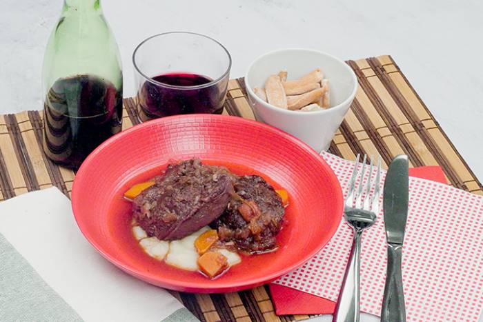 Carrilleras de cerdo al vino tinto