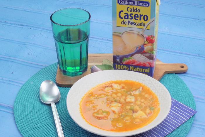 Garbanzos con pulpo