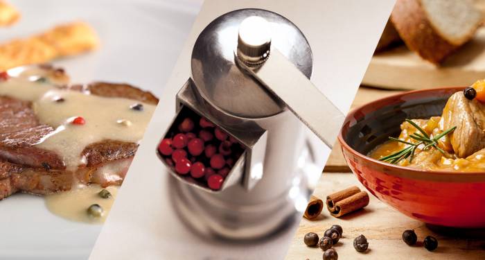 Los tipos de pimienta: blanca, verde, rosa y negra