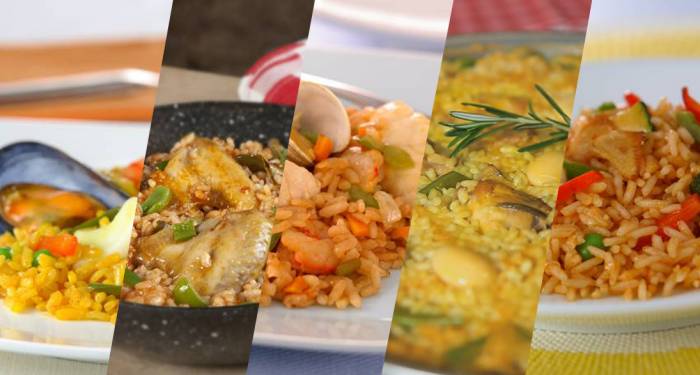 5 tipos de paella