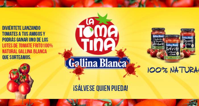 ¡vive la tomatina con gallina blanca!