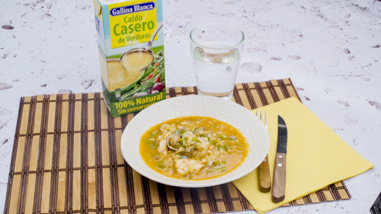 Arroz con almejas y gambas